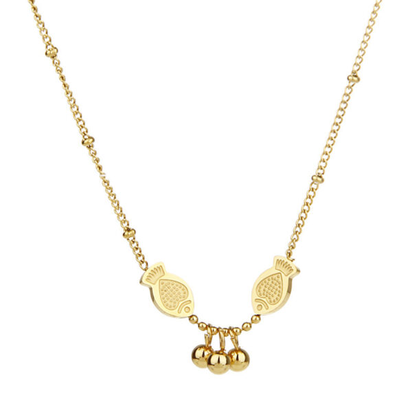 Necklace,stainless Steel,with Fish And Bell,Only Self-pickup Is Supported, And The Displayed Prices Are All Self-pickup Prices