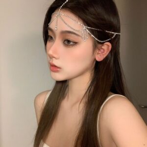 Ins Fashion New Water Diamond Forehead Chain