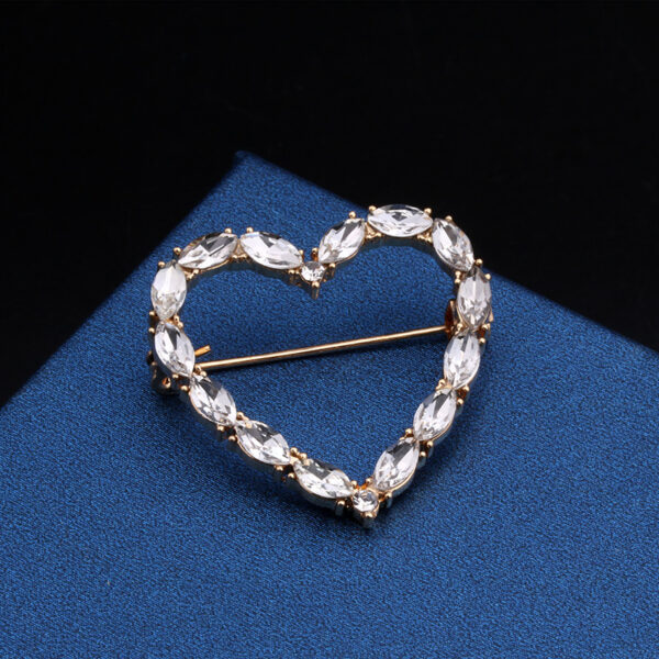 Korean Version Of Heart-shaped Brooch - Image 7