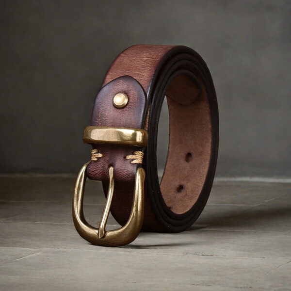 Belt First Layer Pure Cattlehide Men's Casual Jeans Belt - Image 4