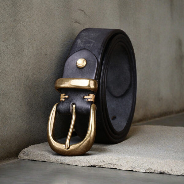 Belt First Layer Pure Cattlehide Men's Casual Jeans Belt - Image 2