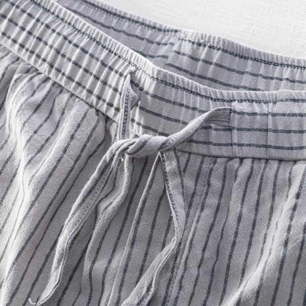 Simple Tether Casual Men's Contrast Color Striped Ankle-length Pants - Image 3