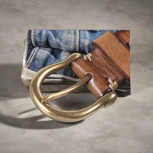 Belt First Layer Pure Cattlehide Men's Casual Jeans Belt - Image 7