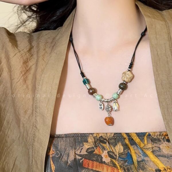 Love Ceramic Beaded Necklace Transfer Necklace - Image 2