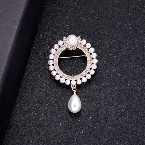 2PCS Korean Version Luxury Anti Glare Buckle Flower Chest Flower Pin - Image 7