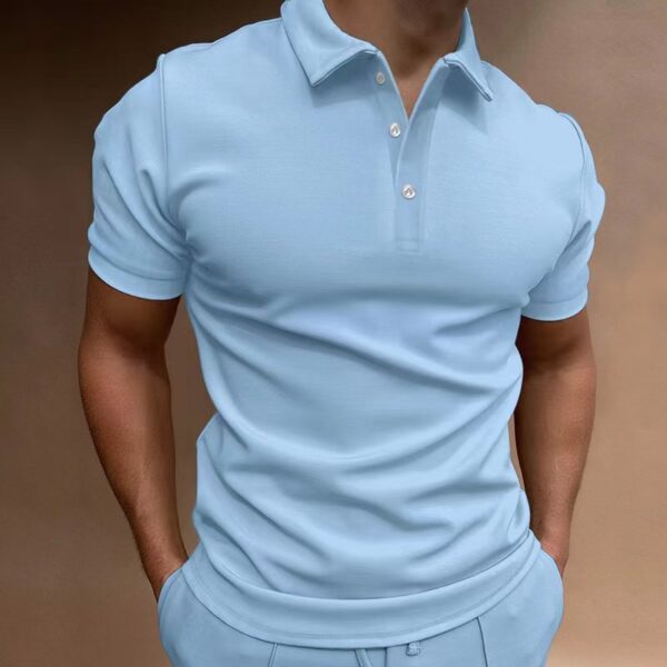 European And American Men's Button T-shirt - Image 5