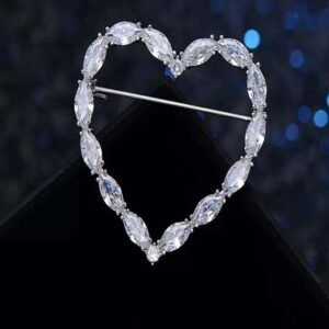 Korean Version Of Heart-shaped Brooch