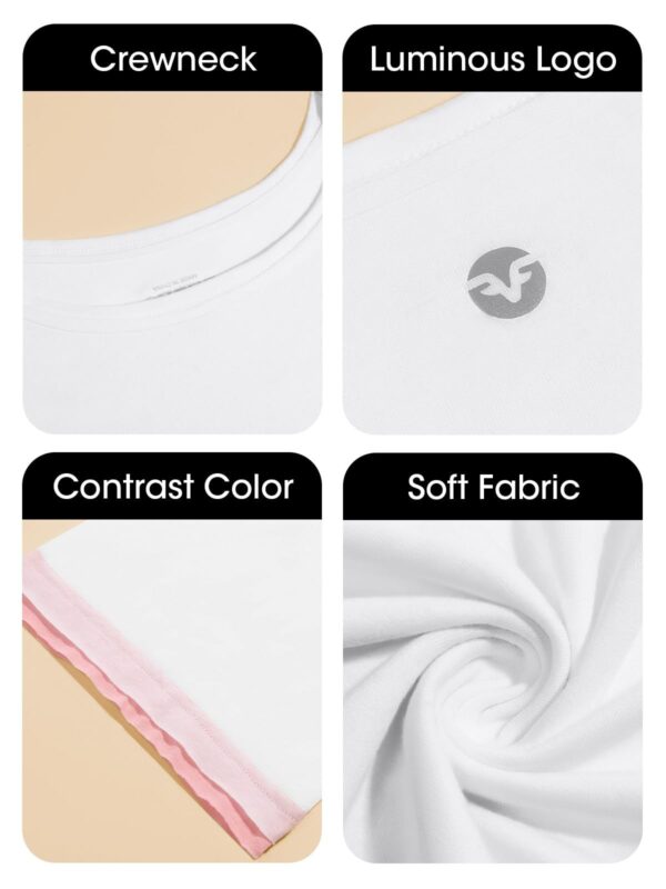 Womens Crop Tops Casual Short Sleeve Crewneck Loose Fit Basic Summer Workout Running T Shirts - Image 5