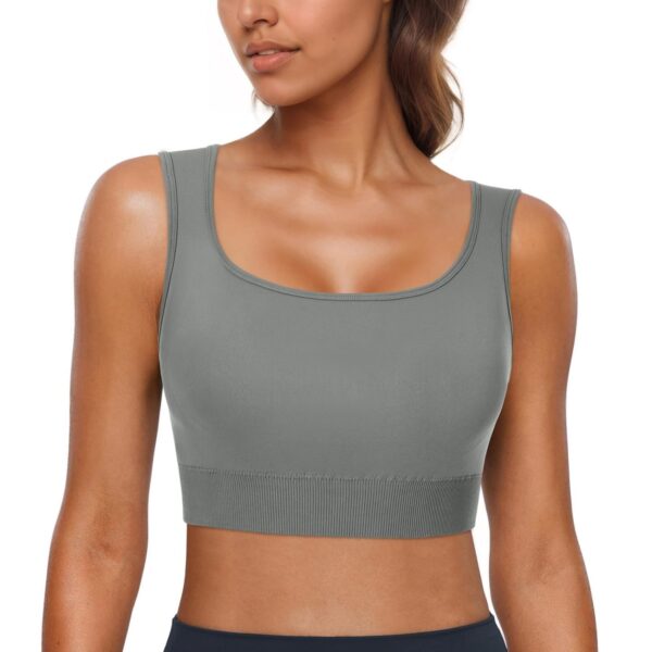 Womens Sport Bras Removable Padded Workout Yoga Gym Running Crop Tank Top - Image 9