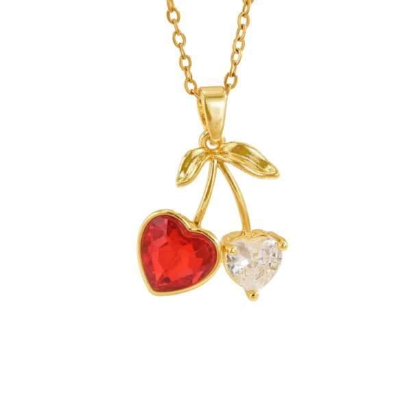 Women's Cherry Necklace Does Not Fade High-end Pendant Versatile Clavicle Chain - Image 2