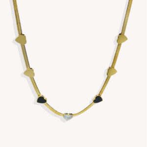 Lxalry 18K Gold Plated Heart Mirror Jewelry Set  Hypoallergenic Skin Safe Necklace   Bracelet For Daily Gifting Never Fade Adjustable Luxury With Precision Inlay Craftsmanship