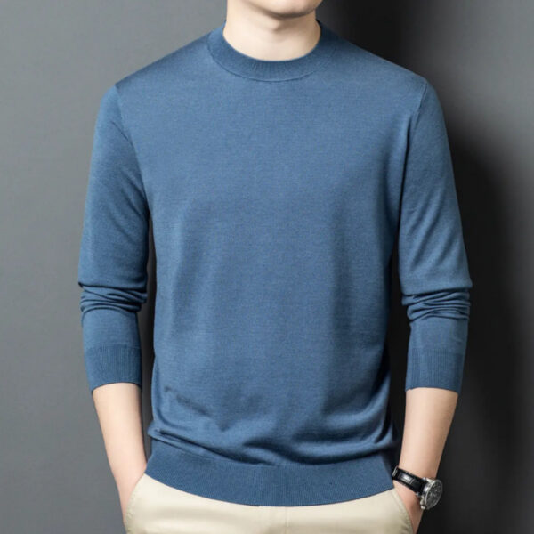 Round Neck Wool T Men's Sweater Skin-friendly - Image 8