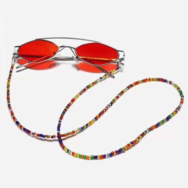 Women's Colorful Rice Beads Glasses Necklace Mask Chain Hanging Neck Anti-lost Lanyard Chain - Image 5