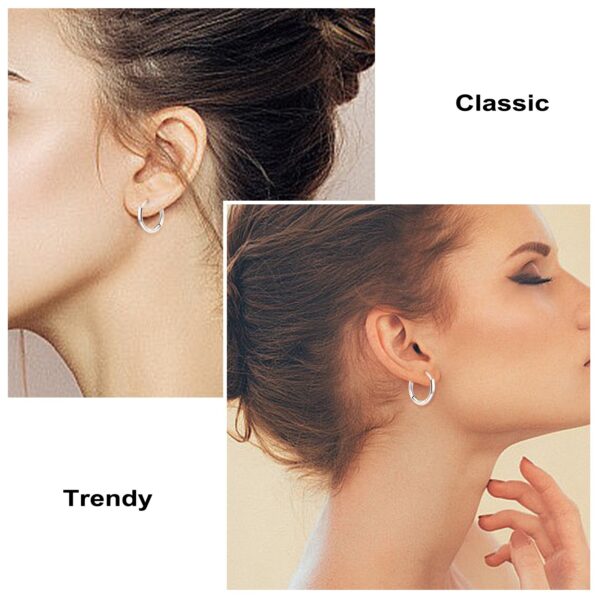 Crafted From Sturdy And Durable Titanium Steel, These 2.0 Coil Titanium Steel Earrings Are Lightweight And Comfortable To Wear, Adding A Touch Of Personality To The Overall Look - Image 3