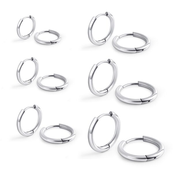 Crafted From Sturdy And Durable Titanium Steel, These 2.0 Coil Titanium Steel Earrings Are Lightweight And Comfortable To Wear, Adding A Touch Of Personality To The Overall Look