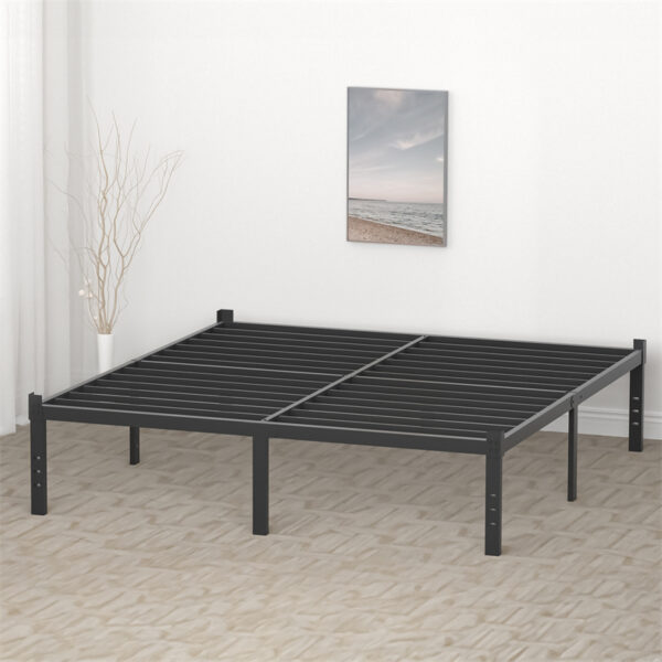 Classic Iron Bed Frame Mattress Under Bed Storage No Box Spring Needed Singe Full Queen King Size Black - Image 3