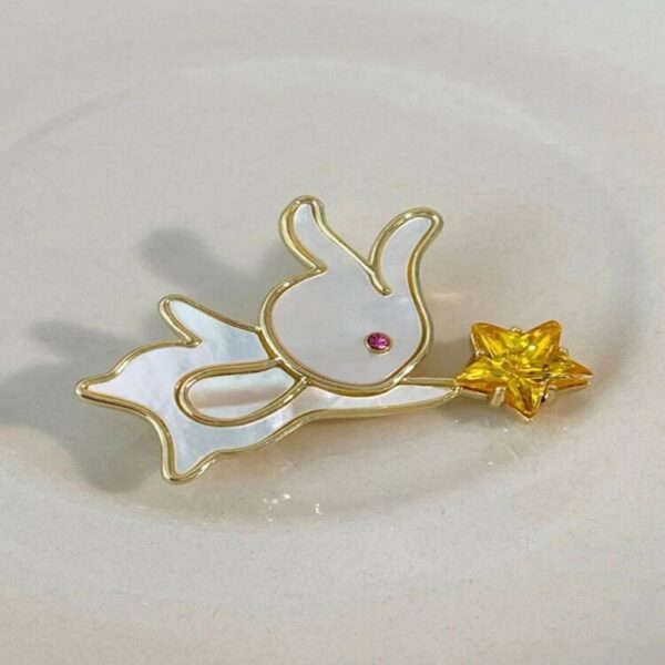 Japanese Cartoon Cute Rabbit Star Brooch - Image 6