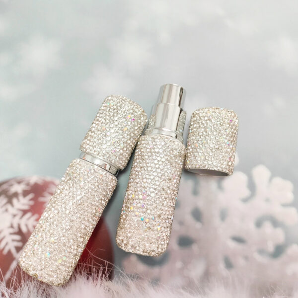 2pcs 10ml Shiny Perfume Travel  Bottle High End Perfume  Sub-bottling Glass Bottle Filling Travel Portable Mini Perfume Spray Bottle With Drill Perfume Empty Bottle - Image 3