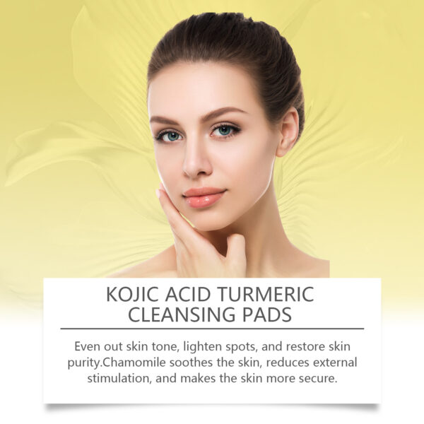 Jaysuing Kojic Acid Turmeric Exfoliating Cleansing Pad Gently Cleanses The Skin And Exfoliates The Skin, Gently Purifying And Soothing The Skin - Image 4