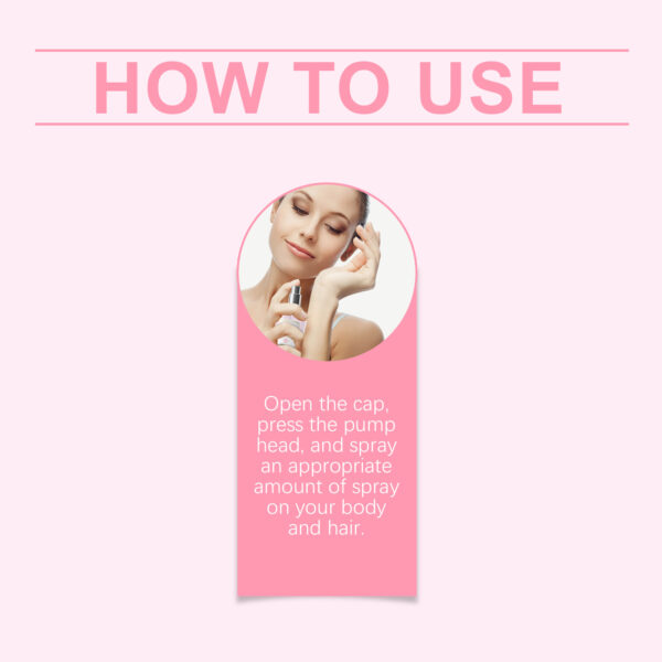 EELHOE Body Hair Perfume Spray Body Skin Hair Long-Lasting Fragrance Spray - Image 3