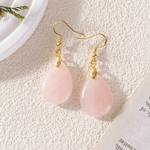 Cut Long Water Drop Earrings - Image 4