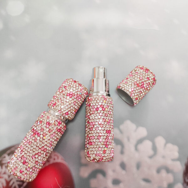 2pcs 10ml Shiny Perfume Travel  Bottle High End Perfume  Sub-bottling Glass Bottle Filling Travel Portable Mini Perfume Spray Bottle With Drill Perfume Empty Bottle - Image 4