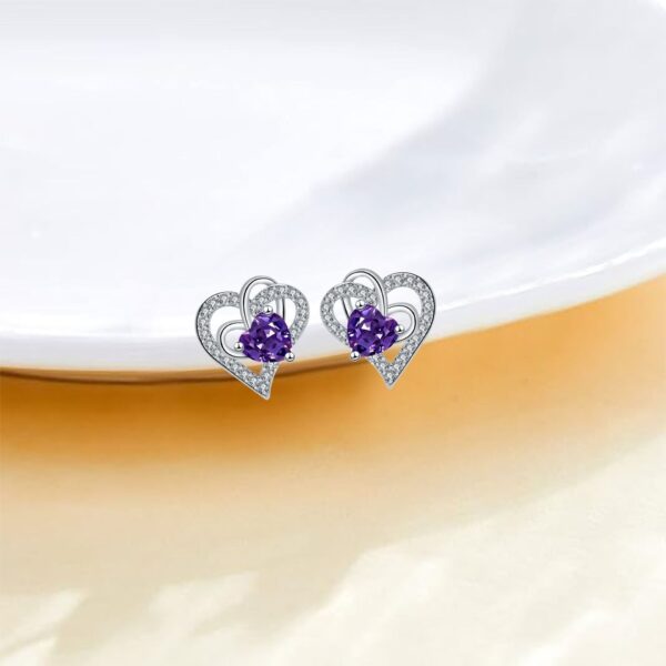 925 Silver Needle Fashion Simple Elegant Earrings Heart-shaped - Image 5