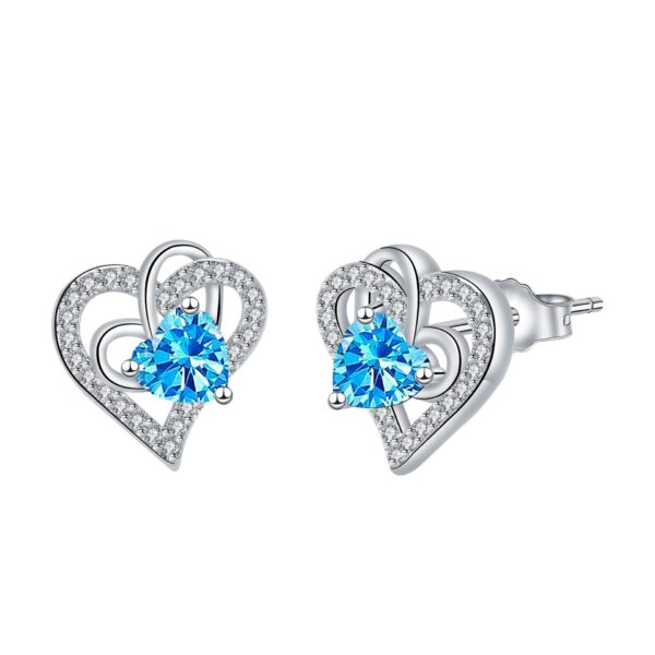 925 Silver Needle Fashion Simple Elegant Earrings Heart-shaped - Image 4