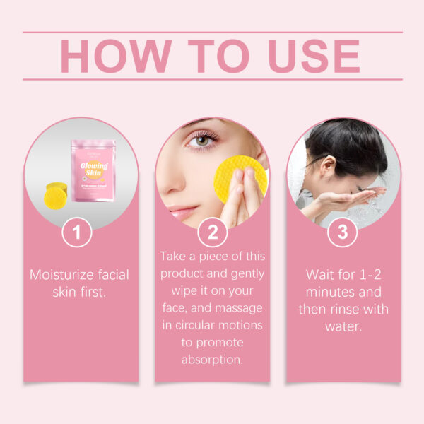 Eelhope Turmeric Kojic Acid Cleansing Gasket Gently Cleanses Facial Skin Pores, Moisturizes And Refreshes Skin Care - Image 5