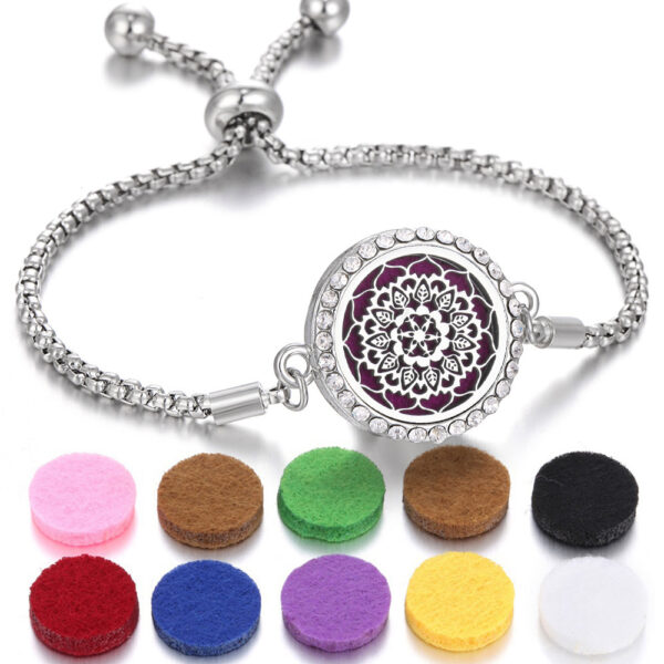 2024 New Kaleidoscope Aromatherapy Bracelet Perfume Essential Oil Diffuser Locket Bracelet Charms Women Aroma Diffuser Jewelry - Image 5