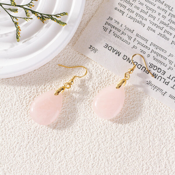 Cut Long Water Drop Earrings - Image 3