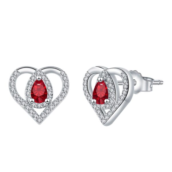 High-grade Temperament Jewelry Love Heart Stud Earrings Women - Image 3