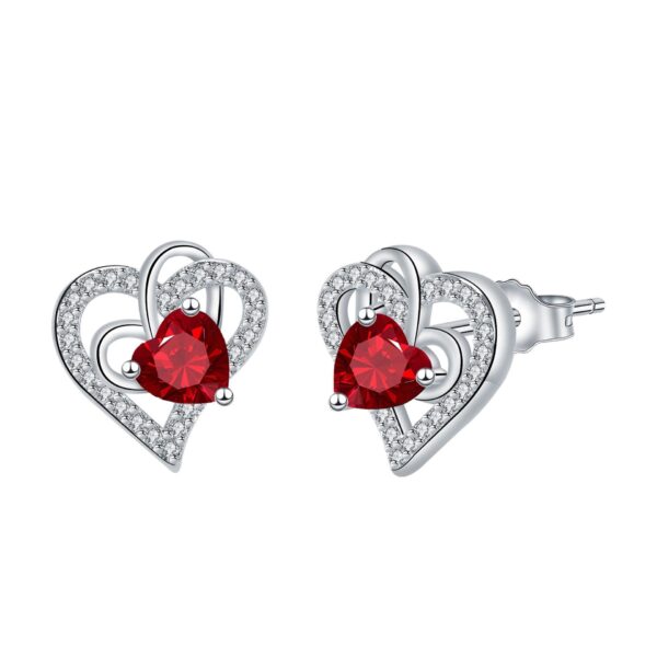 925 Silver Needle Fashion Simple Elegant Earrings Heart-shaped - Image 6
