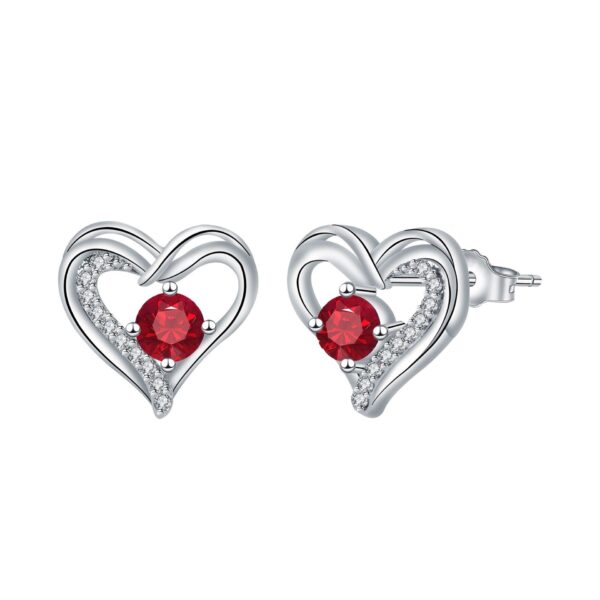 Mother's Day Simple Heart-shaped Love Heart Stud Earrings - Image 5