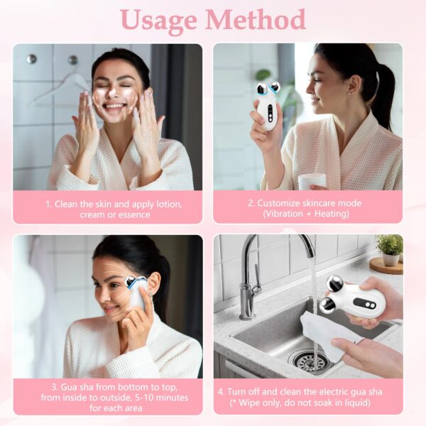 Anti Aging And Wrinkles Microcurrent Facial Device, Boost Skin Care Products Absorption - White - Image 3