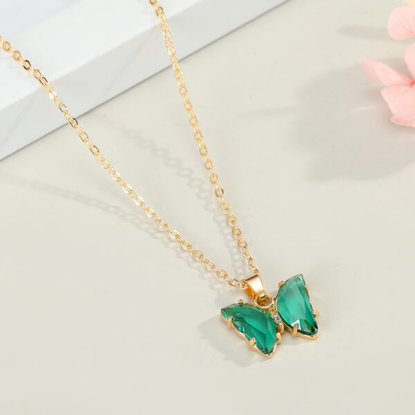 Crystal Butterfly Pendant Necklace Internet Celebrity - Image 4