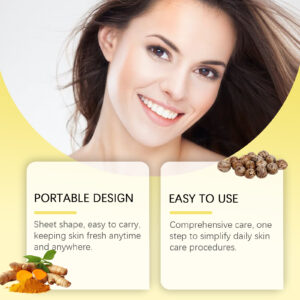 Jaysuing Kojic Acid Turmeric Exfoliating Cleansing Pad Gently Cleanses The Skin And Exfoliates The Skin, Gently Purifying And Soothing The Skin