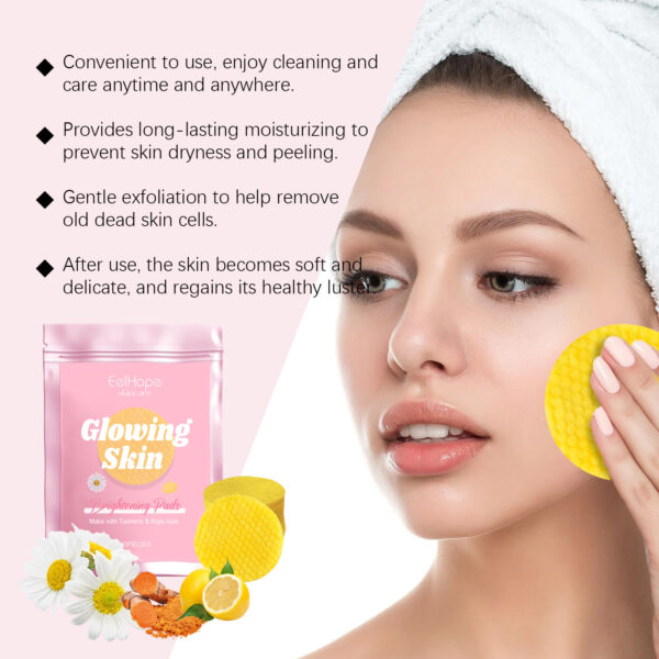 Eelhope Turmeric Kojic Acid Cleansing Gasket Gently Cleanses Facial Skin Pores, Moisturizes And Refreshes Skin Care - Image 3