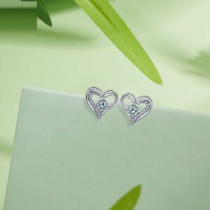 Mother's Day Simple Heart-shaped Love Heart Stud Earrings