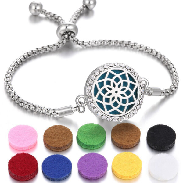 2024 New Kaleidoscope Aromatherapy Bracelet Perfume Essential Oil Diffuser Locket Bracelet Charms Women Aroma Diffuser Jewelry - Image 3
