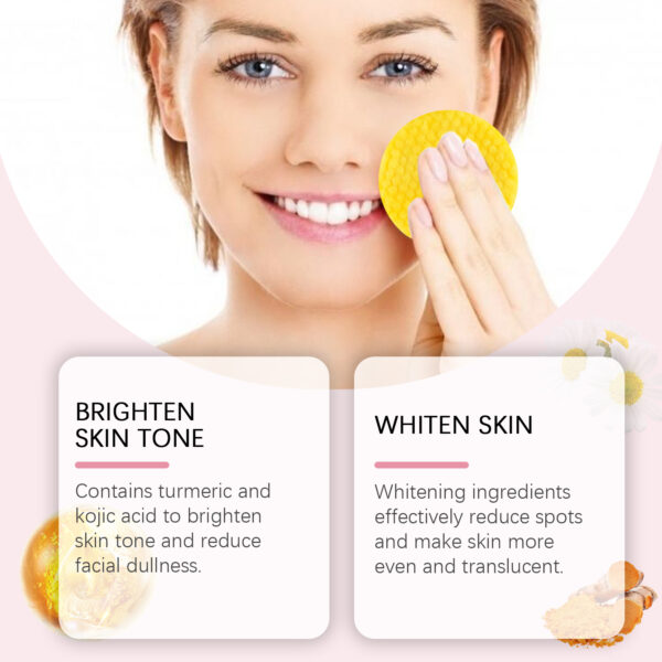 Eelhope Turmeric Kojic Acid Cleansing Gasket Gently Cleanses Facial Skin Pores, Moisturizes And Refreshes Skin Care - Image 7