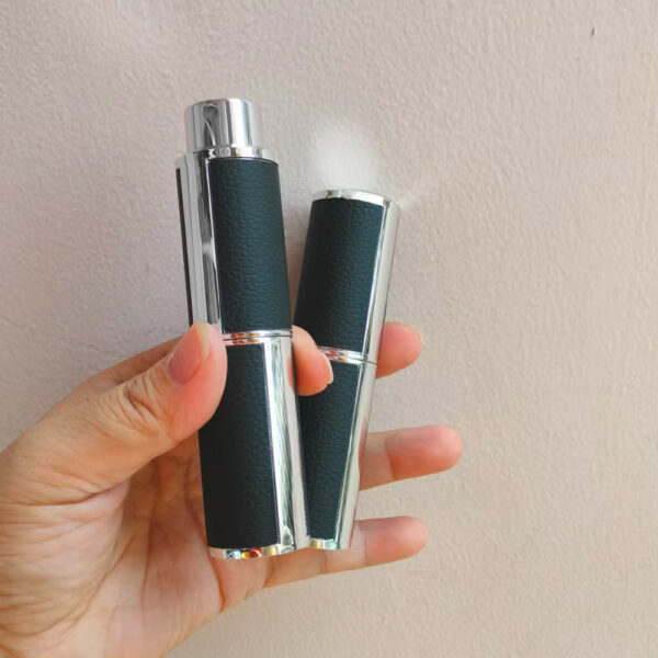 2pcs 8ml Empty PU Twist Perfume Spray Bottle Portable Mini Refillable Rotatable Fragrance Atomizer - Image 3