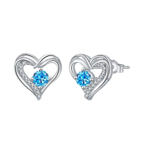 Mother's Day Simple Heart-shaped Love Heart Stud Earrings - Image 4