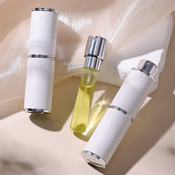 2pcs 8ml Empty PU Twist Perfume Spray Bottle Portable Mini Refillable Rotatable Fragrance Atomizer - Image 4