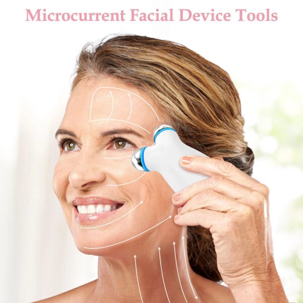 Anti Aging And Wrinkles Microcurrent Facial Device, Boost Skin Care Products Absorption - White - Image 7