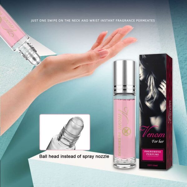 Women's 10ml Portable Pheromone Roller Perfume, Fresh, Natural, Elegant And Long-lasting Fragrance, Suitable For Dating, Travel And Parties In 2025