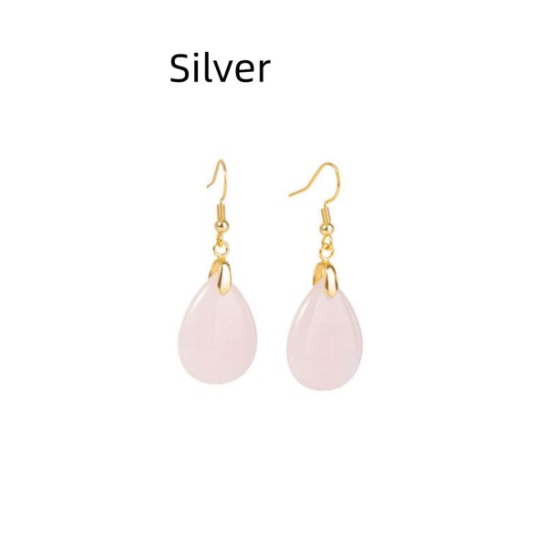 Cut Long Water Drop Earrings - Image 5