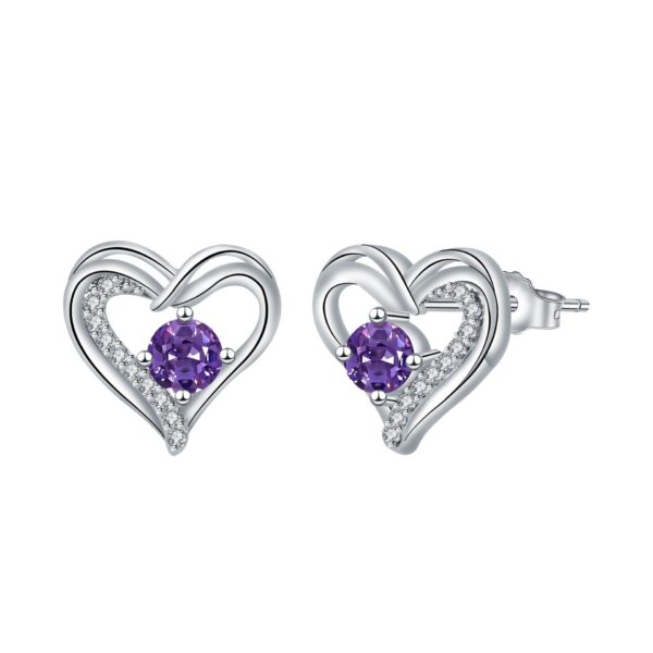 Mother's Day Simple Heart-shaped Love Heart Stud Earrings - Image 2