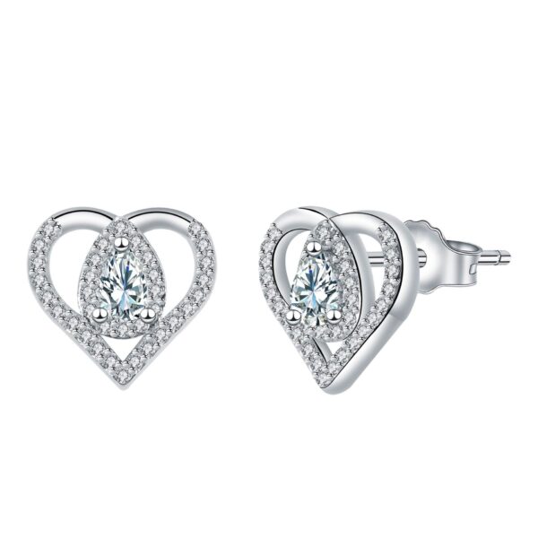 High-grade Temperament Jewelry Love Heart Stud Earrings Women - Image 2