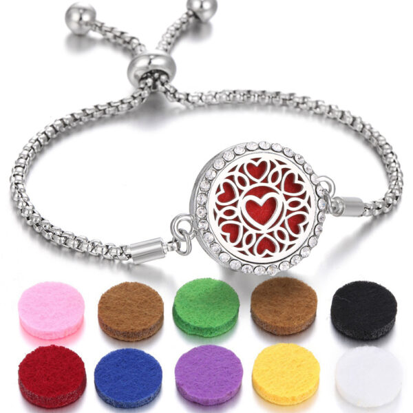 2024 New Kaleidoscope Aromatherapy Bracelet Perfume Essential Oil Diffuser Locket Bracelet Charms Women Aroma Diffuser Jewelry - Image 9